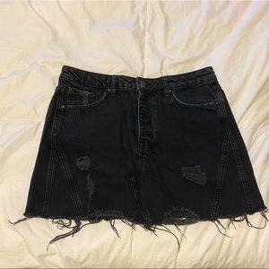 FREE PEOPLE black jean skirt